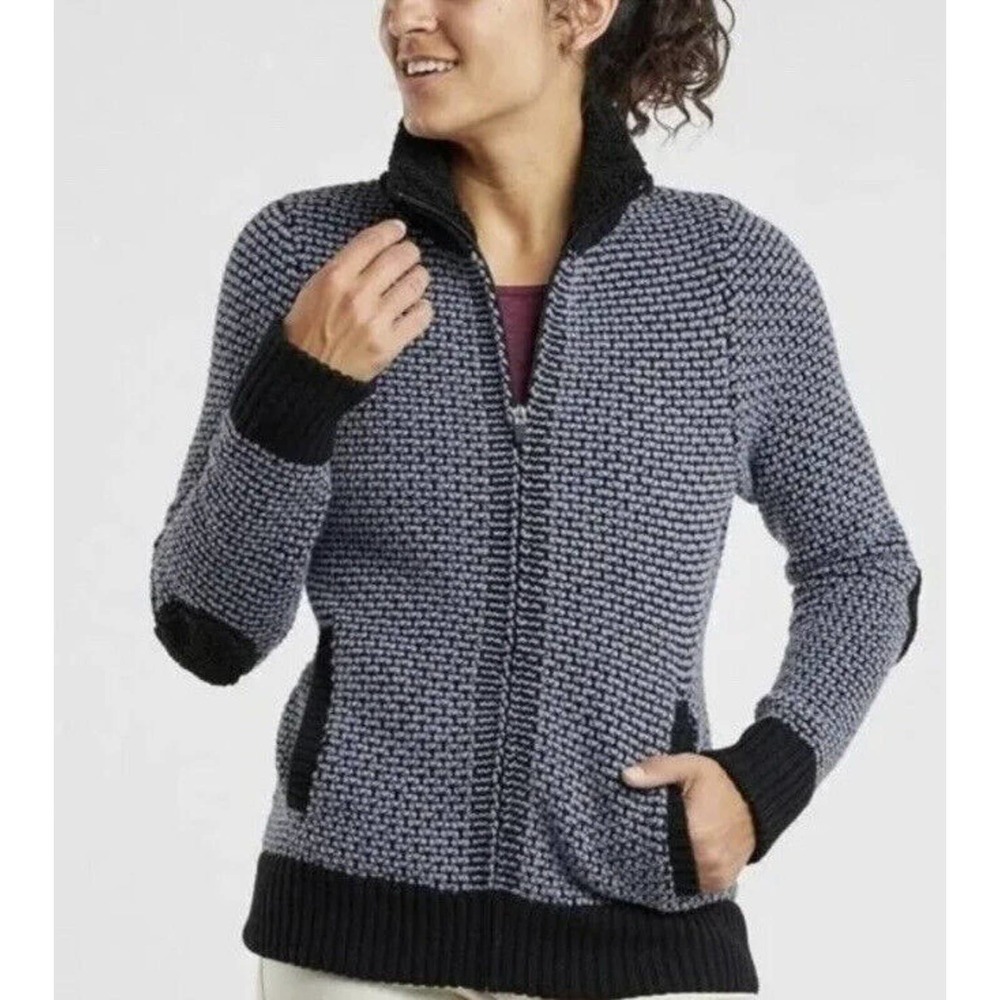 Krimson Klover Full Zip Cardigan Sweater MVP3 Womens Size Small Wool Blend EUC